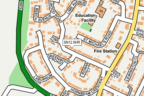 SN12 6HR map - OS OpenMap – Local (Ordnance Survey)