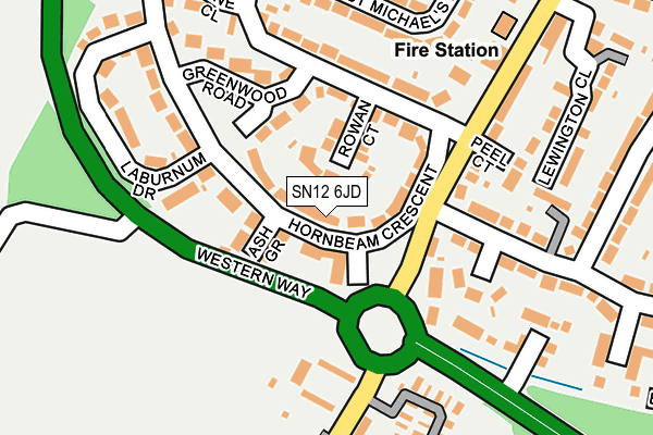 SN12 6JD map - OS OpenMap – Local (Ordnance Survey)