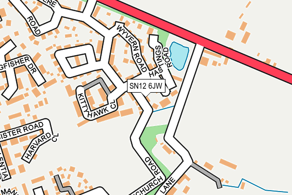SN12 6JW map - OS OpenMap – Local (Ordnance Survey)