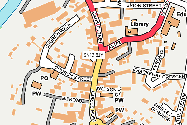 SN12 6JY map - OS OpenMap – Local (Ordnance Survey)