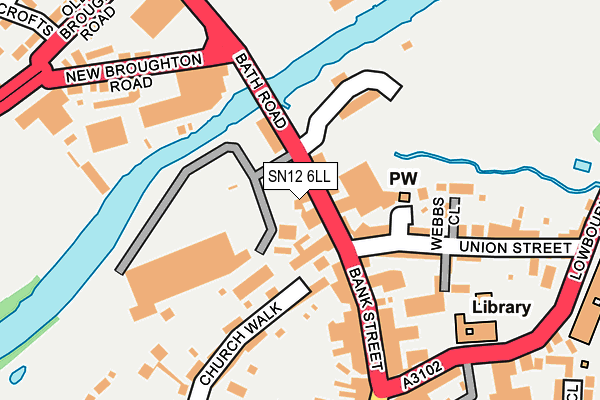 SN12 6LL map - OS OpenMap – Local (Ordnance Survey)