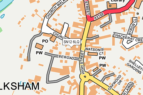 SN12 6LQ map - OS OpenMap – Local (Ordnance Survey)