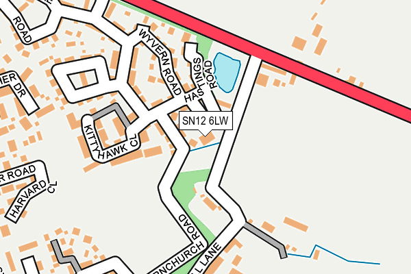 SN12 6LW map - OS OpenMap – Local (Ordnance Survey)