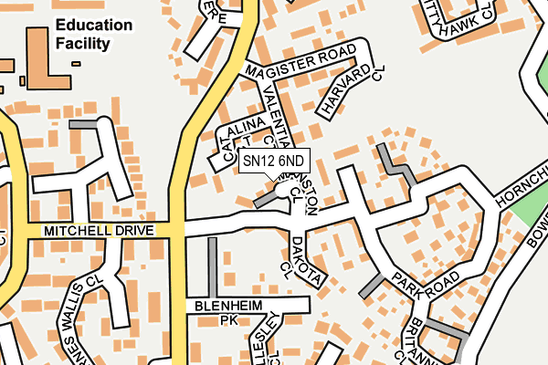 SN12 6ND map - OS OpenMap – Local (Ordnance Survey)