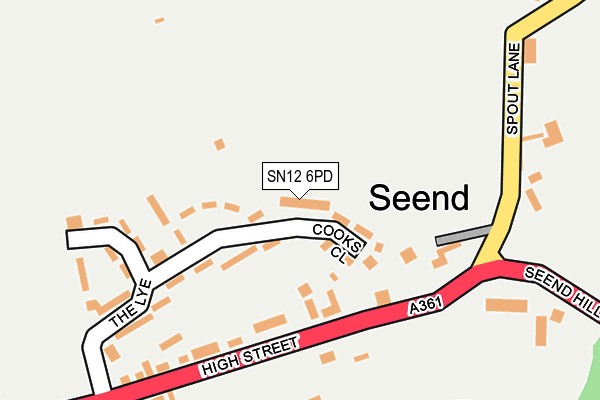 SN12 6PD map - OS OpenMap – Local (Ordnance Survey)