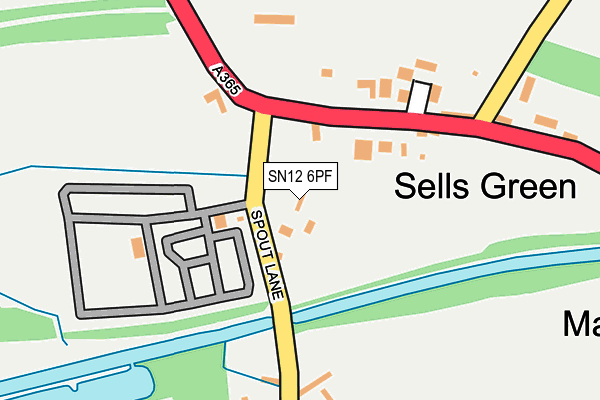 SN12 6PF map - OS OpenMap – Local (Ordnance Survey)