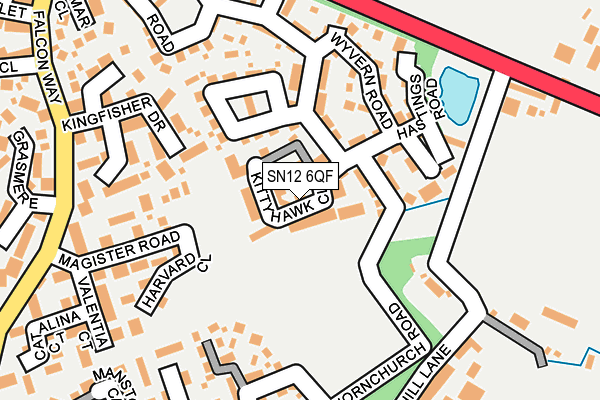 SN12 6QF map - OS OpenMap – Local (Ordnance Survey)