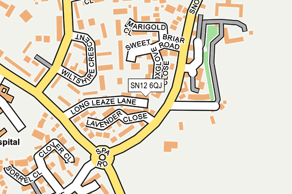SN12 6QJ map - OS OpenMap – Local (Ordnance Survey)