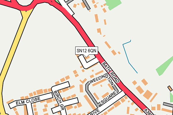 SN12 6QN map - OS OpenMap – Local (Ordnance Survey)