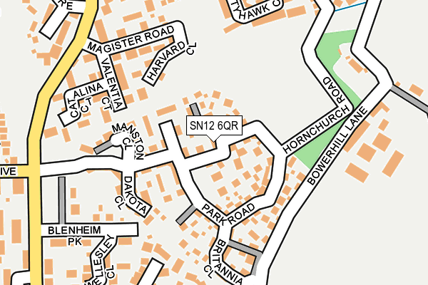 SN12 6QR map - OS OpenMap – Local (Ordnance Survey)