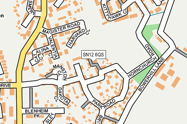 SN12 6QS map - OS OpenMap – Local (Ordnance Survey)