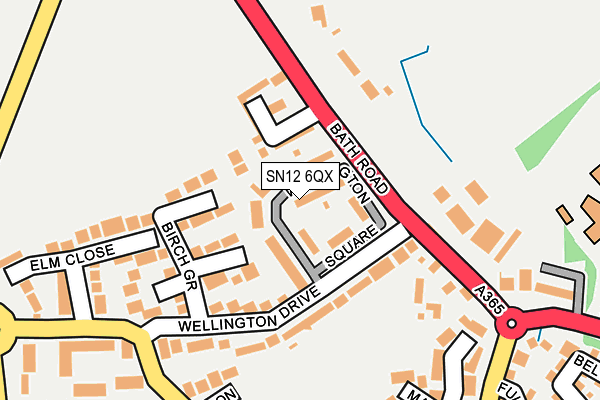SN12 6QX map - OS OpenMap – Local (Ordnance Survey)