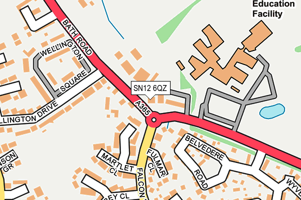 SN12 6QZ map - OS OpenMap – Local (Ordnance Survey)