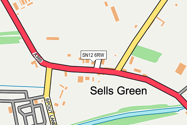 SN12 6RW map - OS OpenMap – Local (Ordnance Survey)