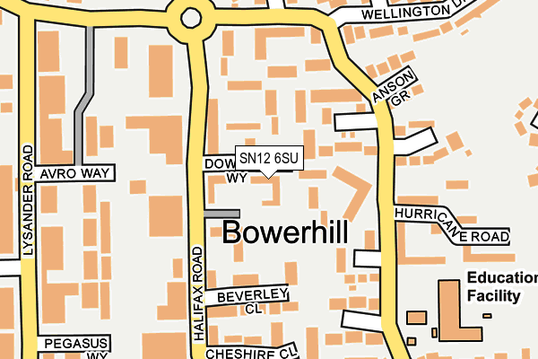 SN12 6SU map - OS OpenMap – Local (Ordnance Survey)