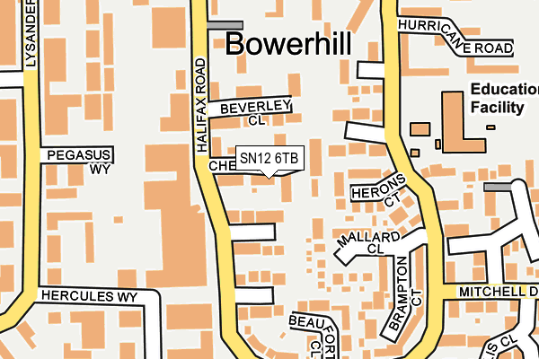 SN12 6TB map - OS OpenMap – Local (Ordnance Survey)