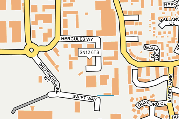 SN12 6TS map - OS OpenMap – Local (Ordnance Survey)