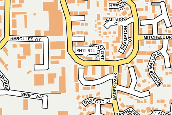 SN12 6TU map - OS OpenMap – Local (Ordnance Survey)