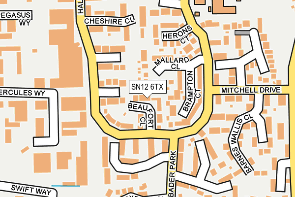 SN12 6TX map - OS OpenMap – Local (Ordnance Survey)