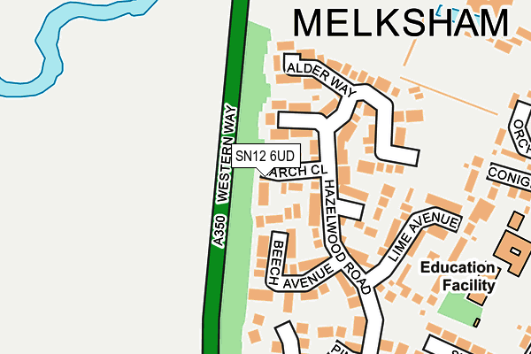 SN12 6UD map - OS OpenMap – Local (Ordnance Survey)