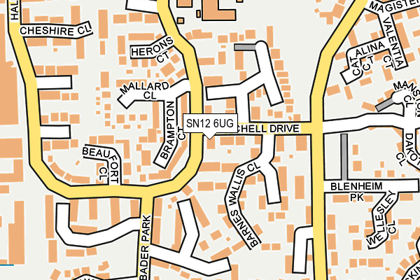 SN12 6UG map - OS OpenMap – Local (Ordnance Survey)