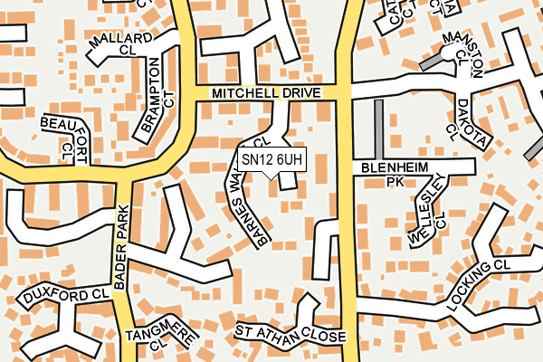 SN12 6UH map - OS OpenMap – Local (Ordnance Survey)