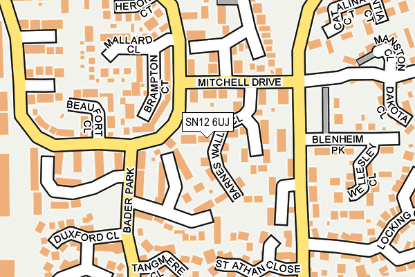 SN12 6UJ map - OS OpenMap – Local (Ordnance Survey)