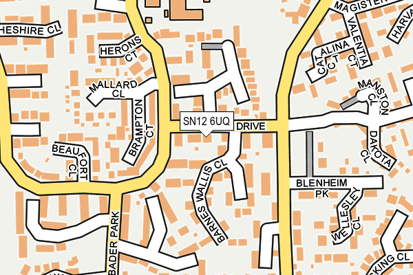 SN12 6UQ map - OS OpenMap – Local (Ordnance Survey)