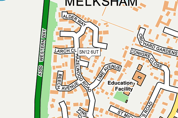 SN12 6UT map - OS OpenMap – Local (Ordnance Survey)