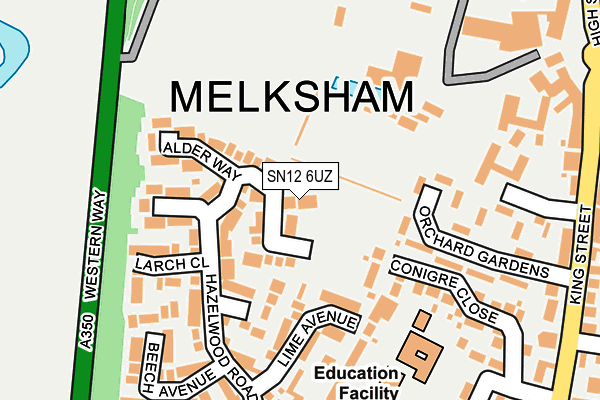 SN12 6UZ map - OS OpenMap – Local (Ordnance Survey)