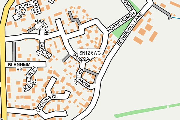 SN12 6WG map - OS OpenMap – Local (Ordnance Survey)