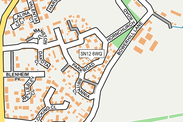 SN12 6WQ map - OS OpenMap – Local (Ordnance Survey)
