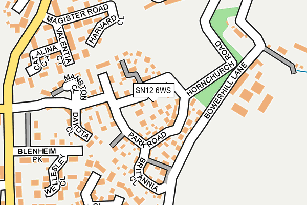 SN12 6WS map - OS OpenMap – Local (Ordnance Survey)