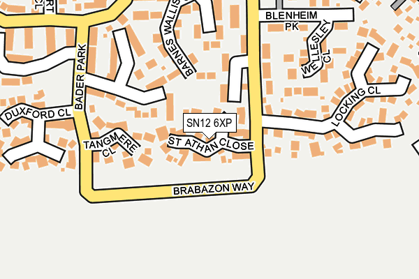 SN12 6XP map - OS OpenMap – Local (Ordnance Survey)