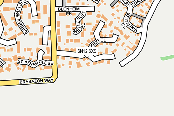 SN12 6XS map - OS OpenMap – Local (Ordnance Survey)