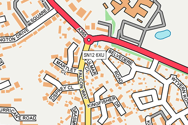 SN12 6XU map - OS OpenMap – Local (Ordnance Survey)
