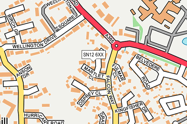 SN12 6XX map - OS OpenMap – Local (Ordnance Survey)