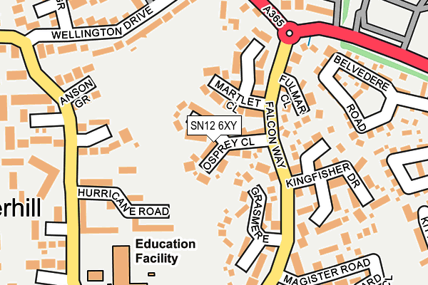 SN12 6XY map - OS OpenMap – Local (Ordnance Survey)