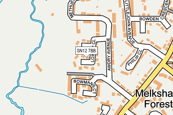SN12 7BB map - OS OpenMap – Local (Ordnance Survey)