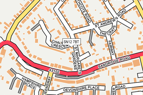 SN12 7BT map - OS OpenMap – Local (Ordnance Survey)