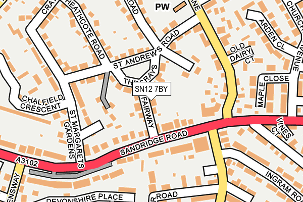 SN12 7BY map - OS OpenMap – Local (Ordnance Survey)