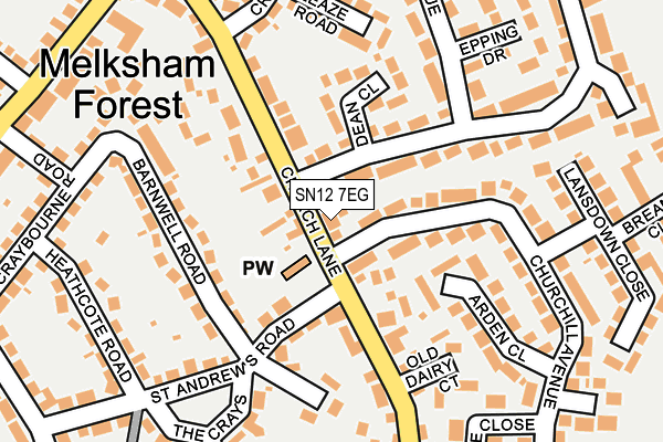 SN12 7EG map - OS OpenMap – Local (Ordnance Survey)