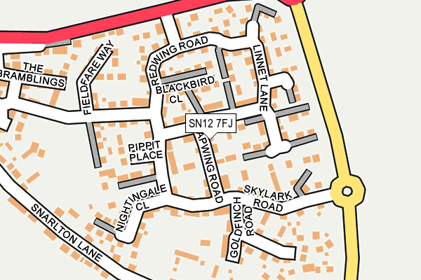 SN12 7FJ map - OS OpenMap – Local (Ordnance Survey)