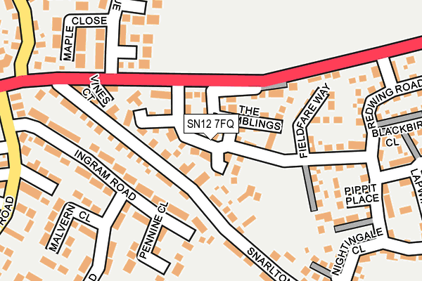 SN12 7FQ map - OS OpenMap – Local (Ordnance Survey)