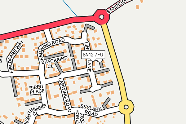 SN12 7FU map - OS OpenMap – Local (Ordnance Survey)