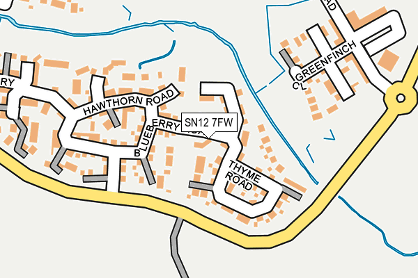 SN12 7FW map - OS OpenMap – Local (Ordnance Survey)