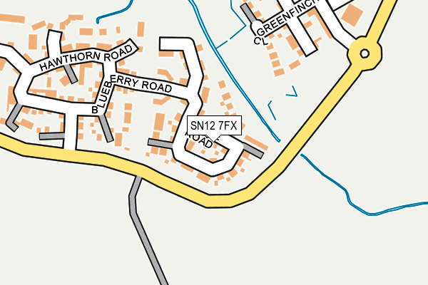 SN12 7FX map - OS OpenMap – Local (Ordnance Survey)