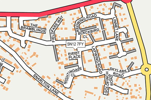 SN12 7FY map - OS OpenMap – Local (Ordnance Survey)