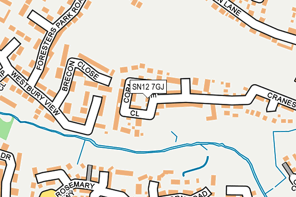 SN12 7GJ map - OS OpenMap – Local (Ordnance Survey)