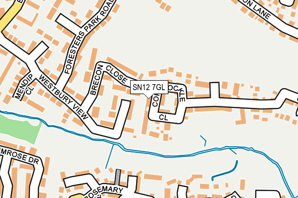 SN12 7GL map - OS OpenMap – Local (Ordnance Survey)